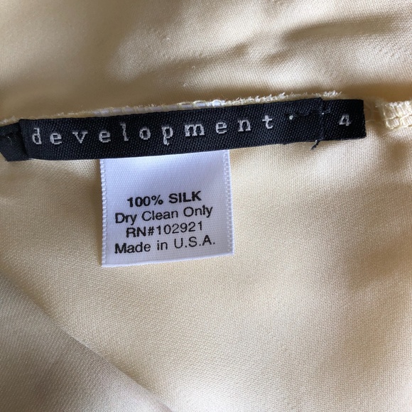 Development Yellow Silk Goddess Dress - Picture 9 of 9